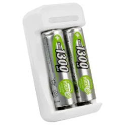 ANSMANN AG Akku-Ladegerät Basic II + 2× AA 1300mAh^ Akku-ladegeräte