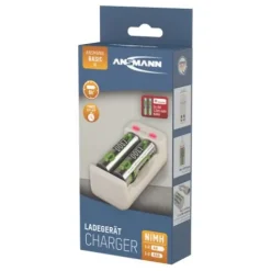 ANSMANN AG Akku-Ladegerät Basic II + 2× AA 1300mAh^ Akku-ladegeräte