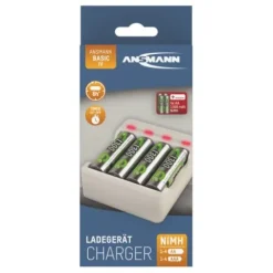 ANSMANN AG Akku-Ladegerät Basic IV + 4× AA 1300mAh^ Akku-ladegeräte