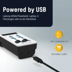 ANSMANN AG Akku-Ladegerät Comfort Mini + 2× AA 2100mAh^ Akku-ladegeräte