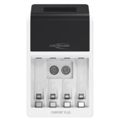 ANSMANN AG Akku-Ladegerät Comfort Plus + 4× AA 2100mAh^ Akku-ladegeräte