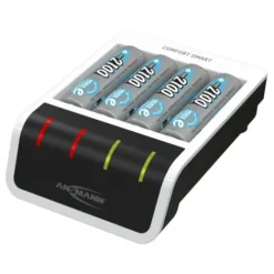 ANSMANN AG Akku-Ladegerät Comfort Smart + 4× AA 2100mAh^ Akku-ladegeräte