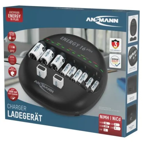 ANSMANN AG Akku-Ladegerät Energy 16 plus^ Akku-ladegeräte