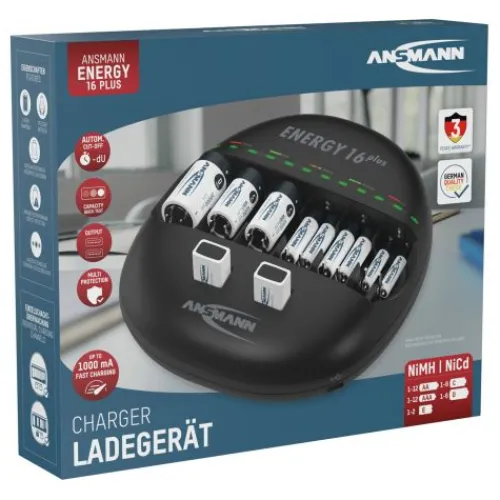 ANSMANN AG Akku-Ladegerät Energy 16 plus^ Akku-ladegeräte