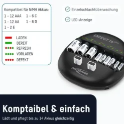 ANSMANN AG Akku-Ladegerät Energy 16 plus^ Akku-ladegeräte