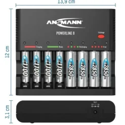 ANSMANN AG Akku-Ladegerät Powerline 8^ Akku-ladegeräte