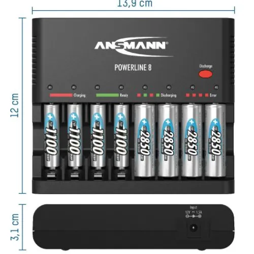 ANSMANN AG Akku-Ladegerät Powerline 8^ Akku-ladegeräte