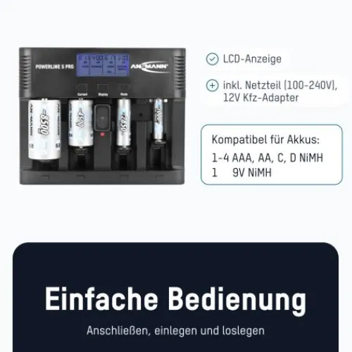ANSMANN AG Akku-Ladegerät Powerline 5 Pro^ Akku-ladegeräte