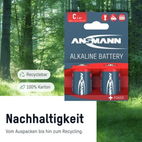 ANSMANN AG Alkaline Batterie Baby C / LR14 2er Papierblister^ Batterien