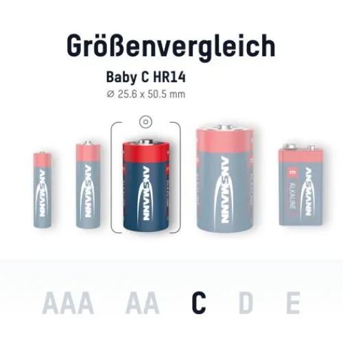 ANSMANN AG Alkaline Batterie Baby C / LR14 4er Karton^ Batterien