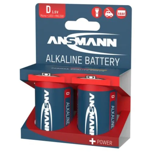 ANSMANN AG Alkaline Batterie Mono D / LR20 2er Papierblister^ Batterien