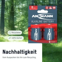ANSMANN AG Alkaline Batterie Mono D / LR20 4er Karton^ Batterien