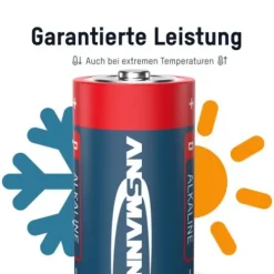 ANSMANN AG Alkaline Batterie Mono D / LR20 4er Karton^ Batterien