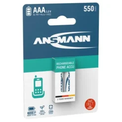 ANSMANN AG Dect NiMH Akku Micro AAA 550 mAh maxE 2er Blister^ Akkus