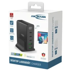 ANSMANN AG Desktop Charger mit Display DC5140PD 140W / 5 A / 140 W / 5 Port^ Usb-ladegeräte