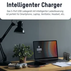 ANSMANN AG Desktop Charger mit Display DC5140PD 140W / 5 A / 140 W / 5 Port^ Usb-ladegeräte