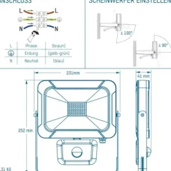 ANSMANN AG Flutlicht WFL2400S kabelgebunden 30 W^ Flutlichter