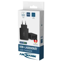 ANSMANN AG Home Charger HC430 schwarz / 6 A / 30 W / 4 Port^ Usb-ladegeräte
