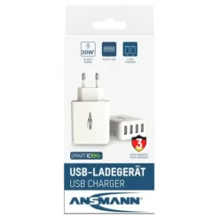 ANSMANN AG Home Charger HC430 weiß / 6 A / 30 W / 4 Port^ Usb-ladegeräte