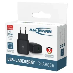 ANSMANN AG Home Charger HC218PD schwarz / 3 A / 20 W / 2 Port^ Usb-ladegeräte