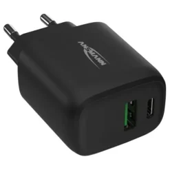ANSMANN AG Home Charger HC218PD schwarz / 3 A / 20 W / 2 Port^ Usb-ladegeräte