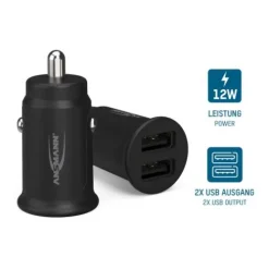 ANSMANN AG In-Car-Charger CC212 / 2,4 A / 12 W / 2 Port^ Usb-ladegeräte