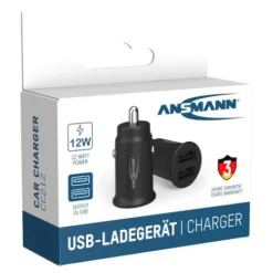 ANSMANN AG In-Car-Charger CC212 / 2,4 A / 12 W / 2 Port^ Usb-ladegeräte