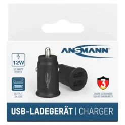 ANSMANN AG In-Car-Charger CC212 / 2,4 A / 12 W / 2 Port^ Usb-ladegeräte