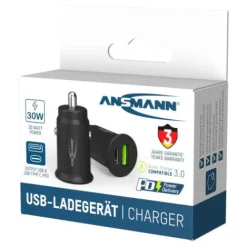 ANSMANN AG In-Car-Charger CC230PD / 3 A / 30 W / 2 Port^ Usb-ladegeräte