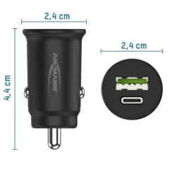 ANSMANN AG In-Car-Charger CC230PD / 3 A / 30 W / 2 Port^ Usb-ladegeräte