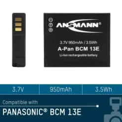 ANSMANN AG Kamera-Akku A-Pan DMW-BCM13E^ Kamera-akkus