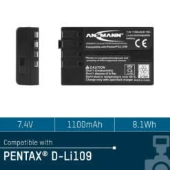 ANSMANN AG Kamera-Akku A-Pen D-Li 109^ Kamera-akkus