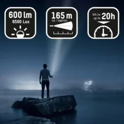 ANSMANN AG LED Taschenlampe T600FRB wiederaufladbarbatteriebetrieben^ Taschenlampen