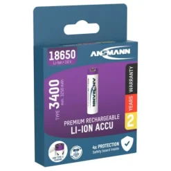ANSMANN AG Li-Ion Akku 18650 3400 mAh mit USB Typ-C Ladebuchse^ Akkus