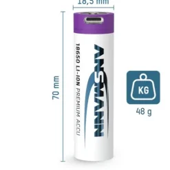 ANSMANN AG Li-Ion Akku 18650 3400 mAh mit USB Typ-C Ladebuchse^ Akkus