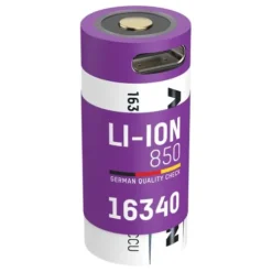 ANSMANN AG Li-Ion Akku 16340 / RCR123 850 mAh mit USB Typ-C Ladebuchse^ Akkus
