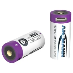 ANSMANN AG Li-Ion Akku 16340 / RCR123 850 mAh mit USB Typ-C Ladebuchse^ Akkus