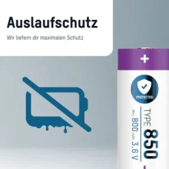 ANSMANN AG Li-Ion Akku 16340 / RCR123 850 mAh mit USB Typ-C Ladebuchse^ Akkus