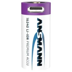 ANSMANN AG Li-Ion Akku 16340 / RCR123 850 mAh mit USB Typ-C Ladebuchse^ Akkus