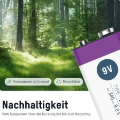 ANSMANN AG Li-Ion Akku 9V E-Block Typ 400 (min. 340 mAh) 1er Papierblister^ Akkus