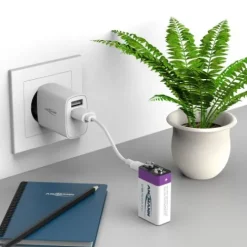 ANSMANN AG Li-Ion Akku 9V E-Block Typ 400 (min. 340 mAh) 1er Papierblister^ Akkus