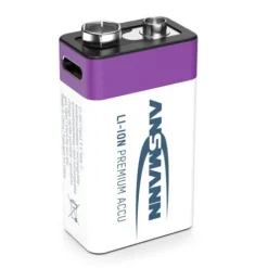 ANSMANN AG Li-Ion Akku 9V E-Block Typ 400 (min. 340 mAh) 1er Papierblister^ Akkus
