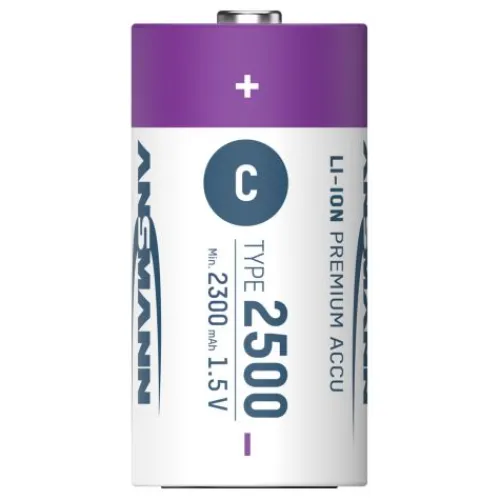 ANSMANN AG Li-Ion Akkus Baby C Typ 2500 (min. 2300 mAh) 2er Papierblister^ Akkus