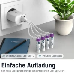 ANSMANN AG Li-Ion Akkus Micro AAA Typ 500 (min. 400 mAh) 4er Papierblister^ Akkus