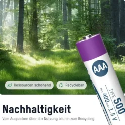 ANSMANN AG Li-Ion Akkus Micro AAA Typ 500 (min. 400 mAh) 4er Papierblister^ Akkus