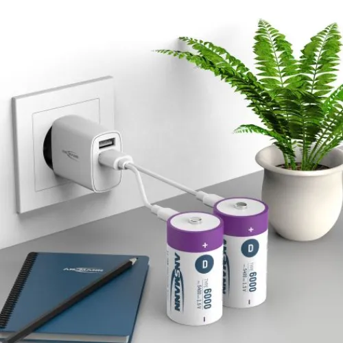 ANSMANN AG Li-Ion Akkus Mono D Typ 6000 (min. 5400 mAh) 2er Papierblister^ Akkus