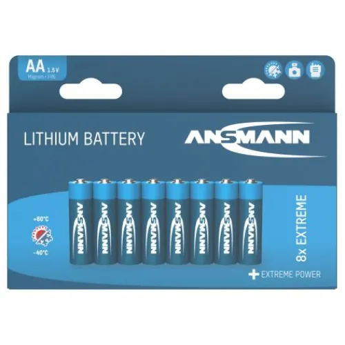 ANSMANN AG Lithium Batterie Mignon AA / FR6 8er Blister^ Batterien
