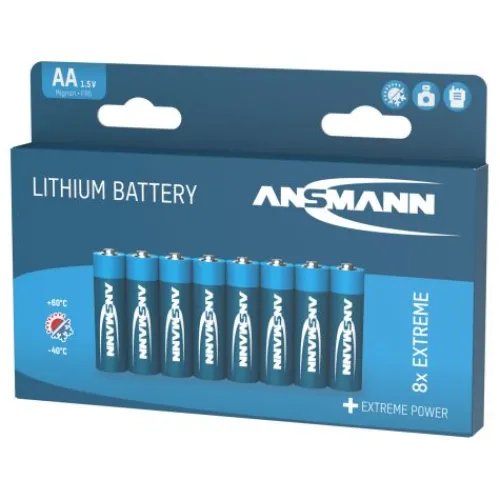 ANSMANN AG Lithium Batterie Mignon AA / FR6 8er Blister^ Batterien