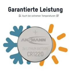 ANSMANN AG Lithium Knopfzelle CR1220^ Knopfzellen Batterien
