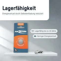 ANSMANN AG Lithium Knopfzelle CR2032^ Knopfzellen Batterien